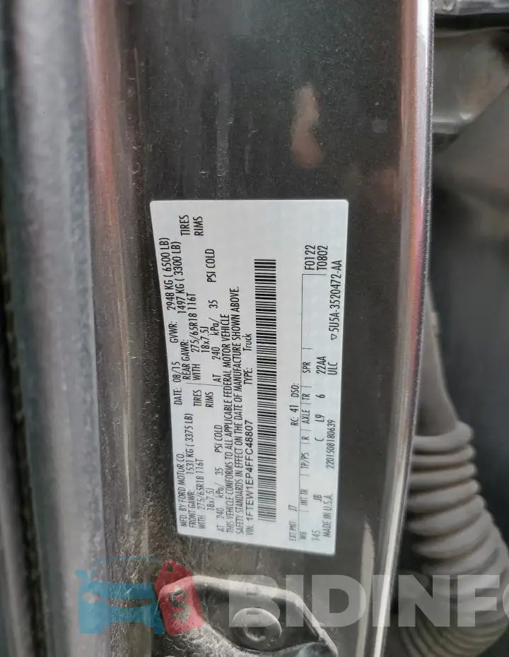 1FTEW1EP4FFC48807 Photo# 12