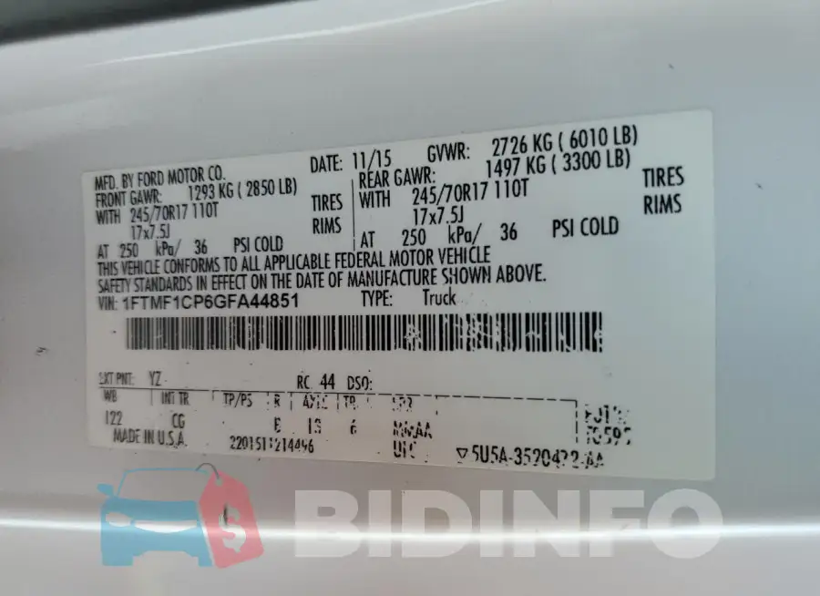 1FTMF1CP6GFA44851 Photo# 12