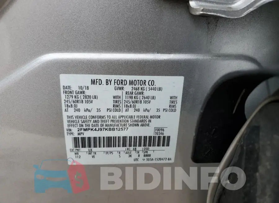 2FMPK4J97KBB12577 Photo# 12