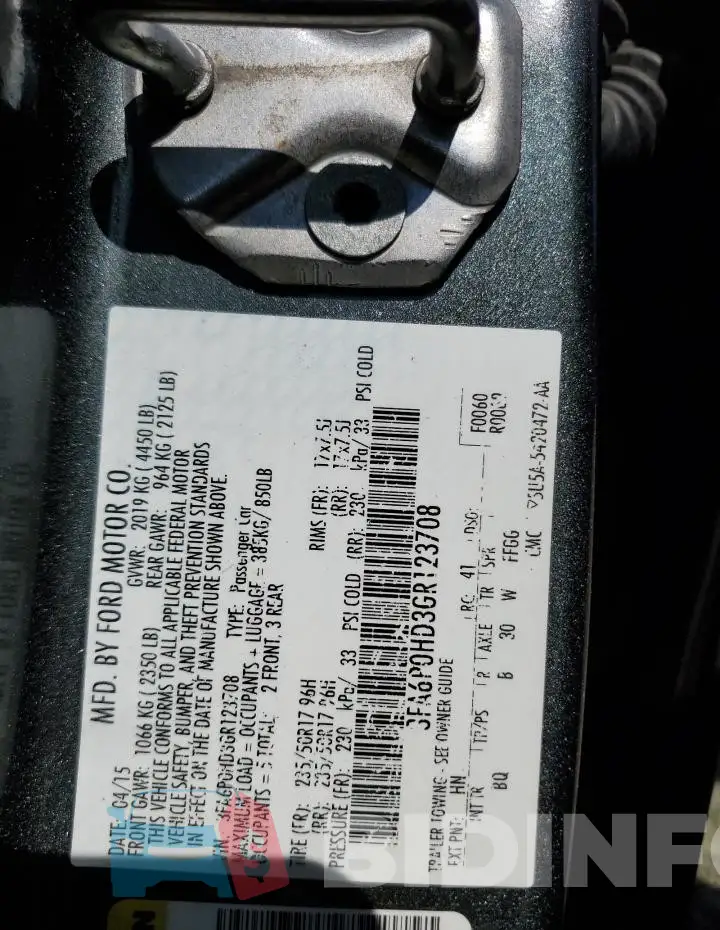 3FA6P0HD3GR123708 Photo# 12