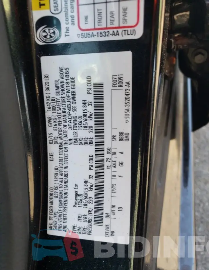 3FADP4BJ0FM181865 Photo# 12
