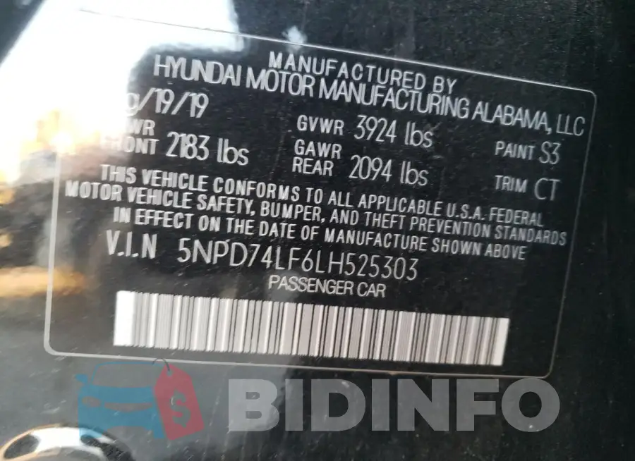 5NPD74LF6LH525303 Photo# 13
