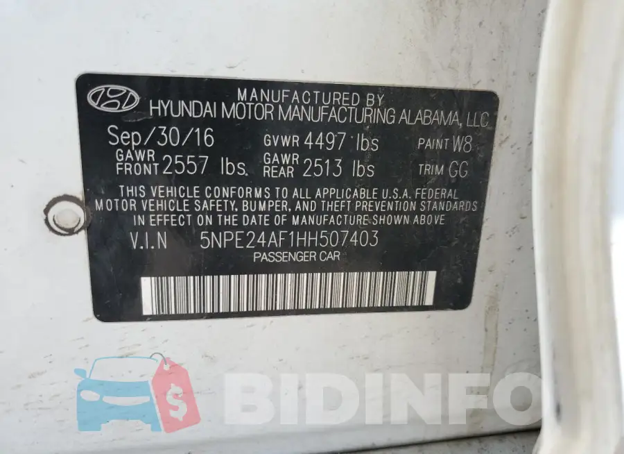 5NPE24AF1HH507403 Photo# 12