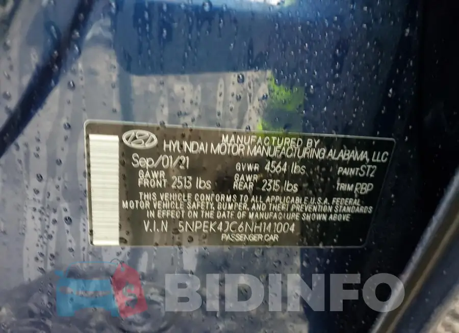 5NPEK4JC6NH141004 Photo# 12