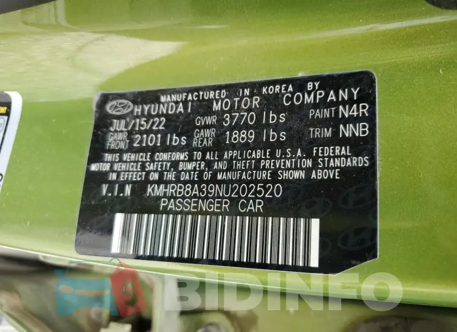 KMHRB8A39NU202520 Photo# 12