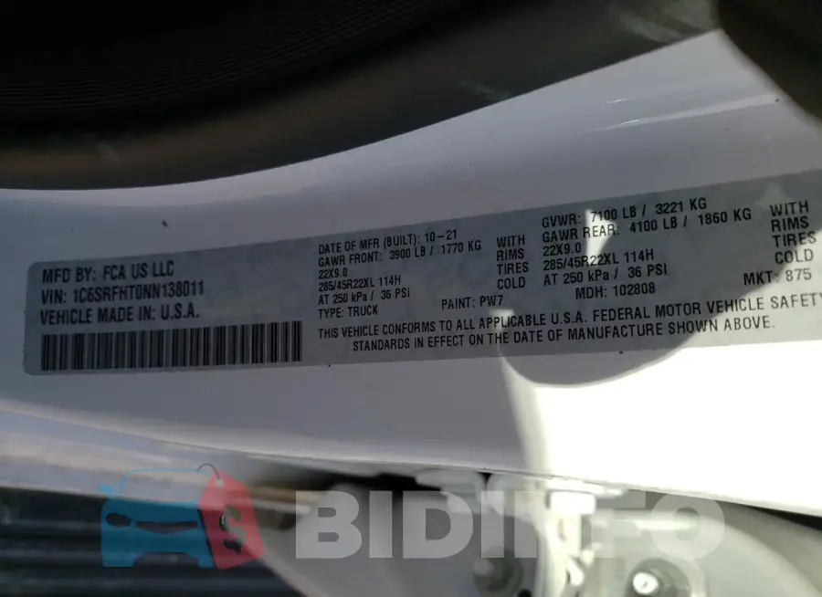 1C6SRFHT0NN138011 Photo# 13