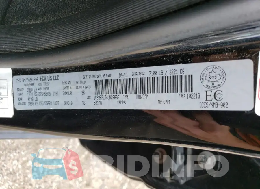1C6SRFLT4LN206931 Photo# 12