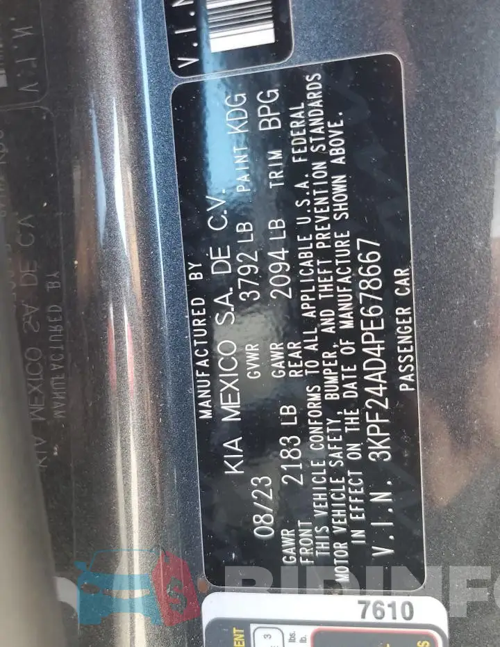 3KPF24AD4PE678667 Photo# 12