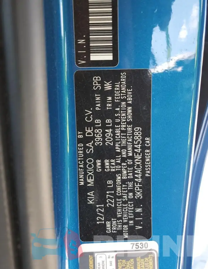 3KPF44ACXNE445889 Photo# 12