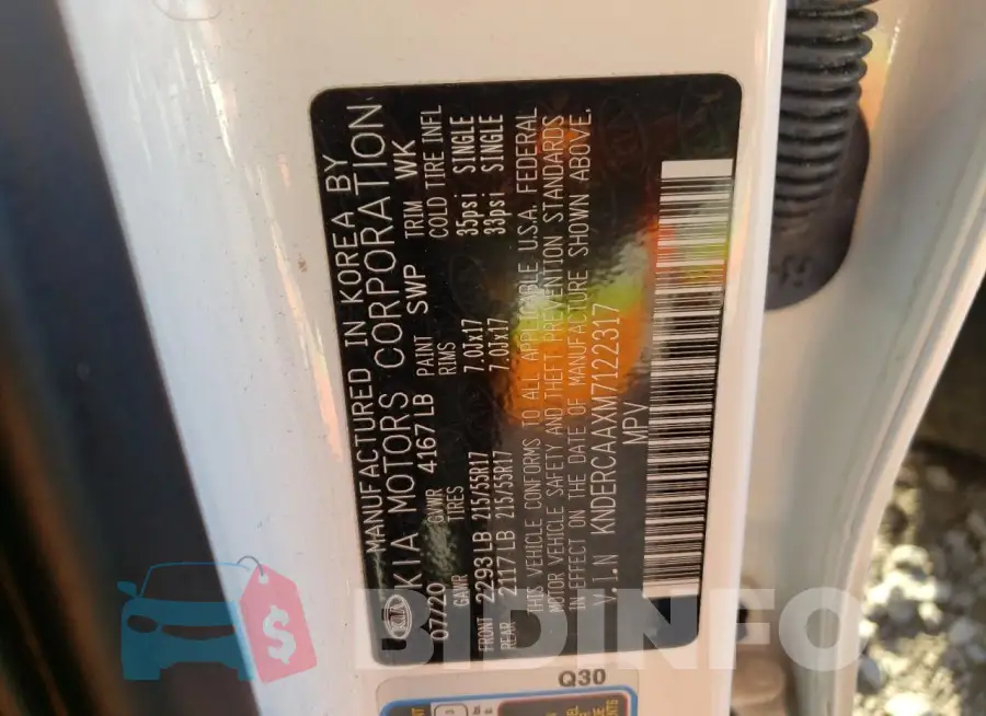 KNDERCAAXM7122317 Photo# 14