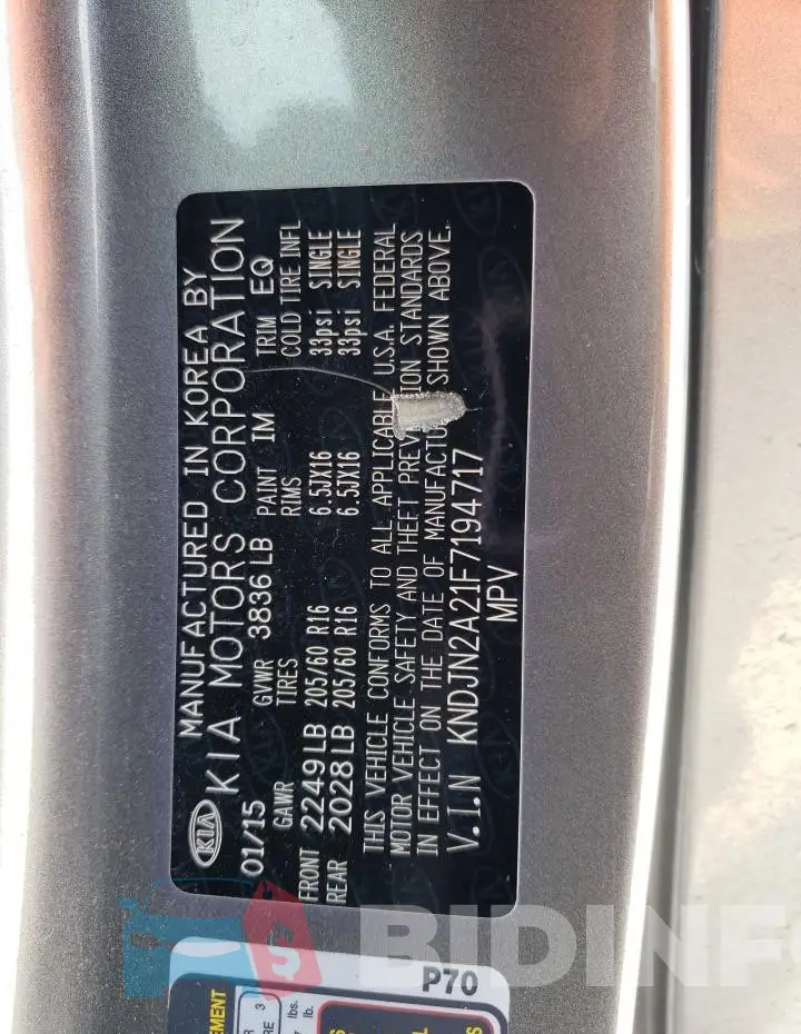 KNDJN2A21F7194717 Photo# 12
