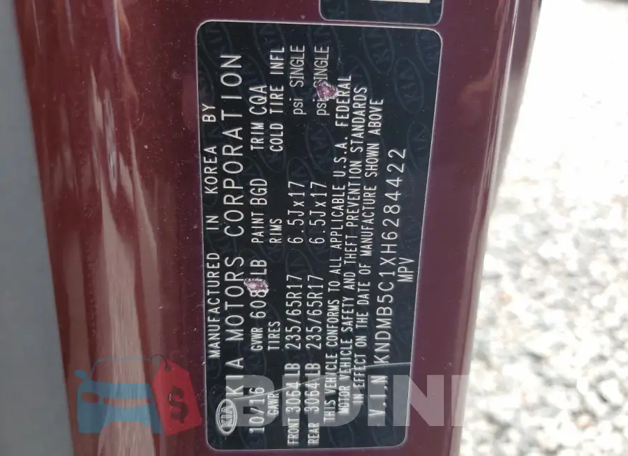 KNDMB5C1XH6284422 Photo# 13