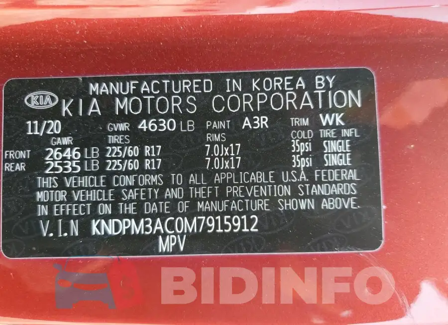 KNDPM3AC0M7915912 Photo# 13