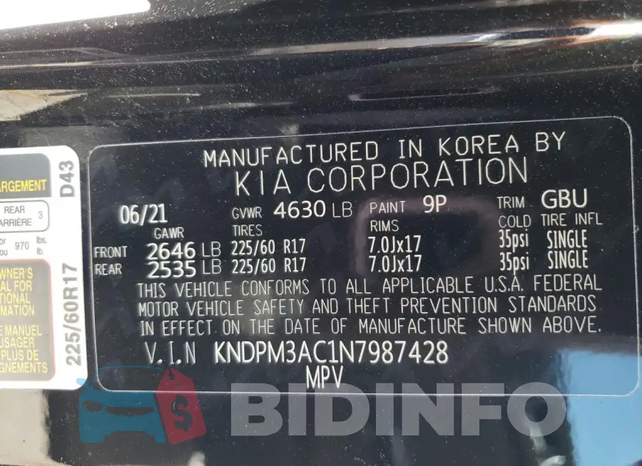KNDPM3AC1N7987428 Photo# 12
