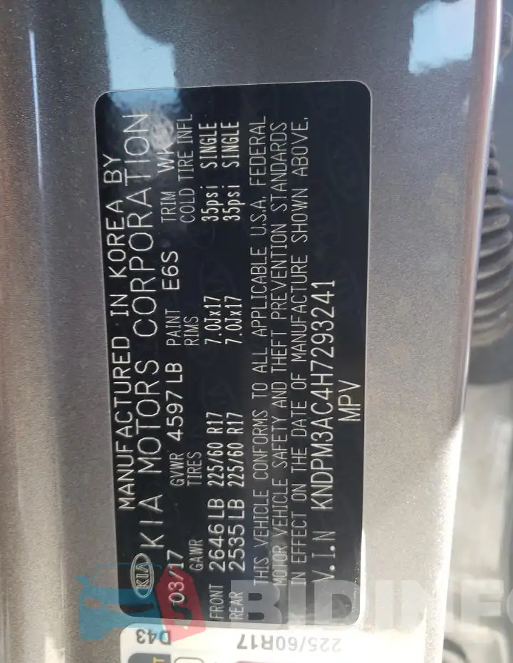 KNDPM3AC4H7293241 Photo# 12