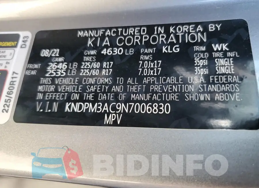 KNDPM3AC9N7006830 Photo# 14