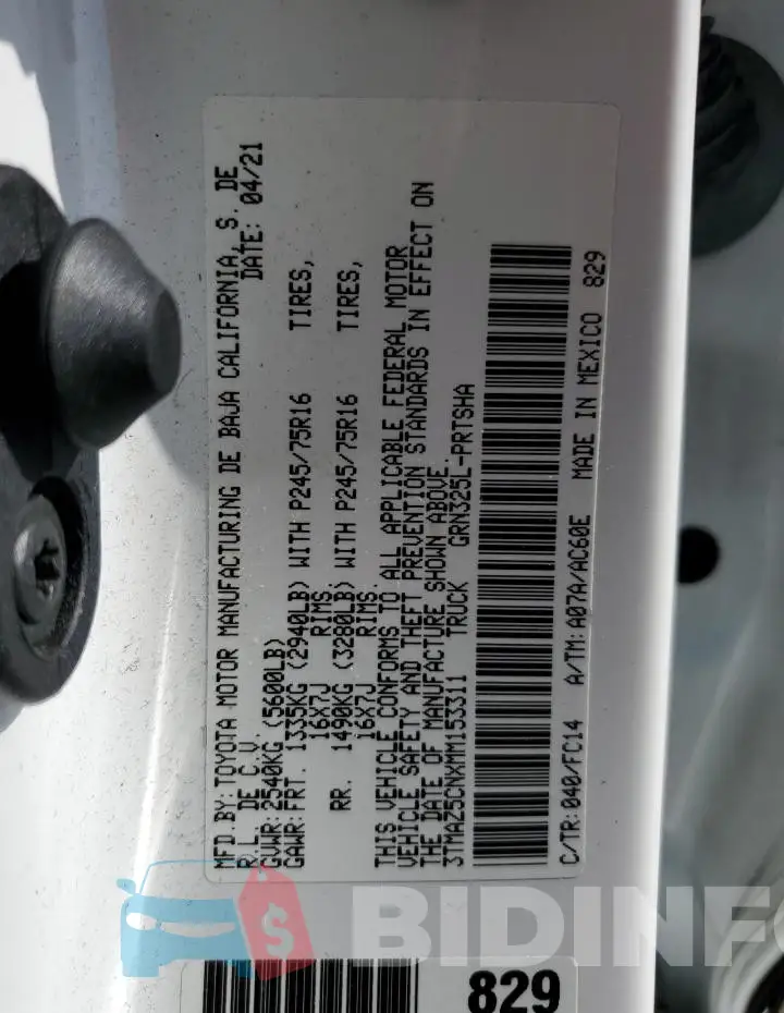 3TMAZ5CNXMM153311 Photo# 13