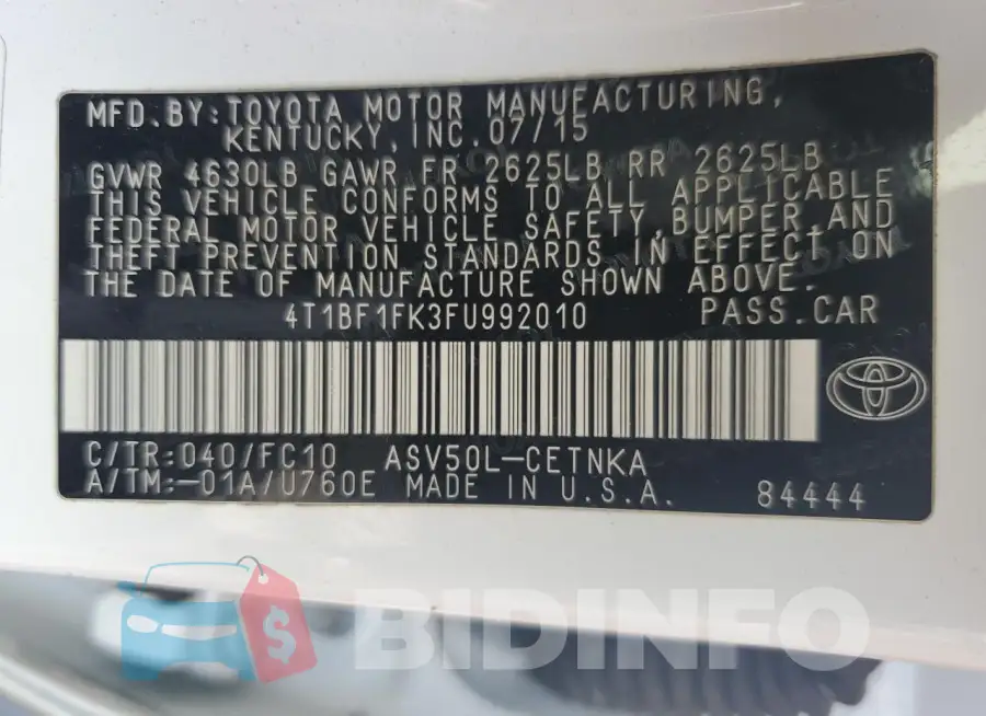 4T1BF1FK3FU992010 Photo# 12