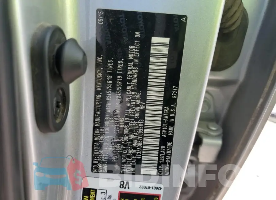 4T3ZA3BB7FU095813 Photo# 12
