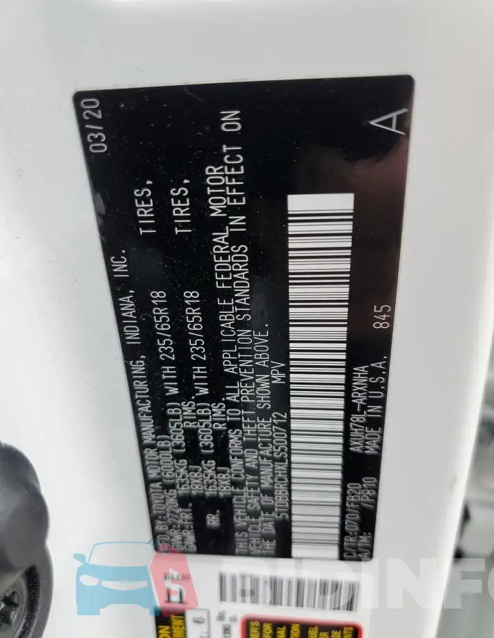 5TDBBRCHXLS500712 Photo# 14