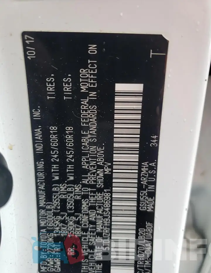5TDJZRFH9JS486981 Photo# 14