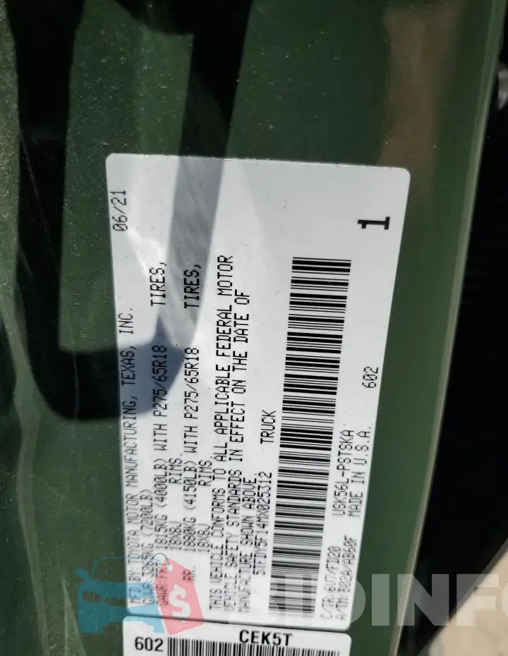 5TFDY5F14MX025312 Photo# 12