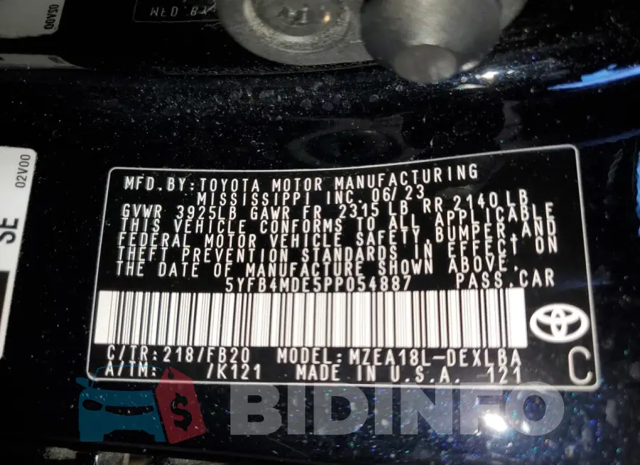 5YFB4MDE5PP054887 Photo# 12