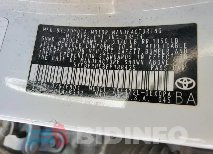 5YFBPRHE8FP188435 Photo# 12