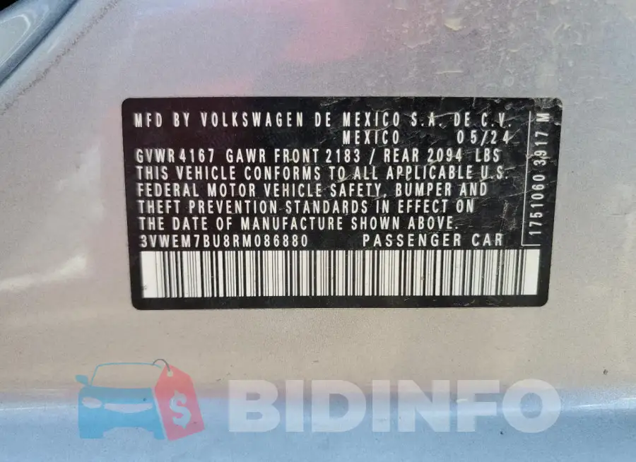 3VWEM7BU8RM086880 Photo# 12