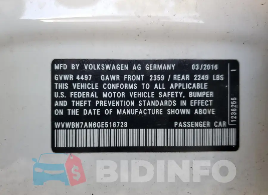 WVWBN7AN6GE516728 Photo# 12