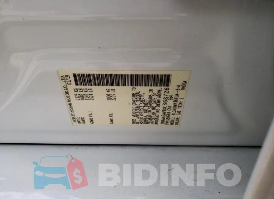 1N4AA6AV1KC368726 Photo# 12