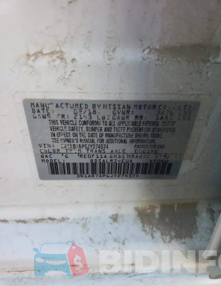 3N1AB7AP6JY274574 Photo# 13