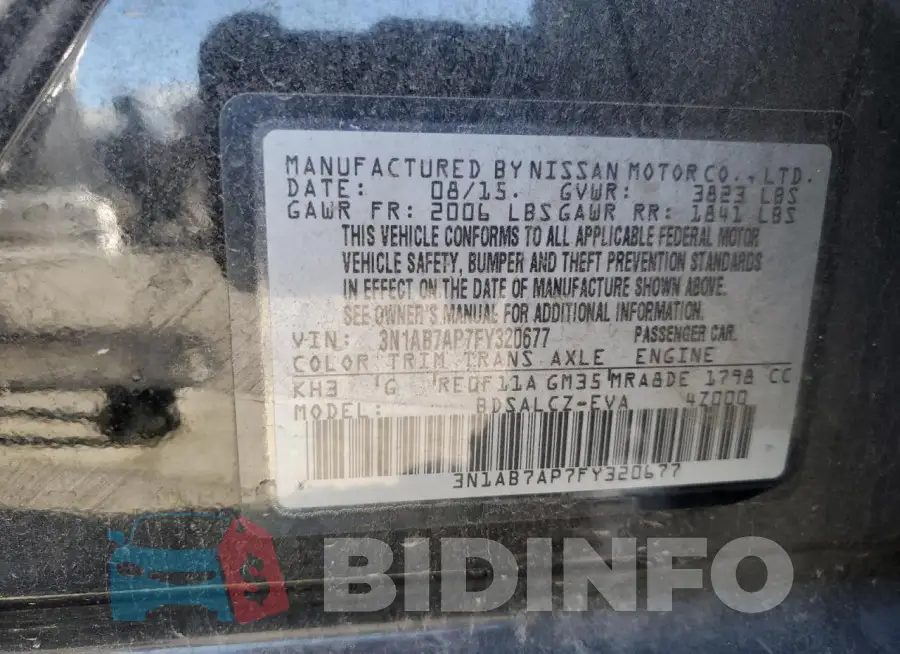 3N1AB7AP7FY320677 Photo# 12