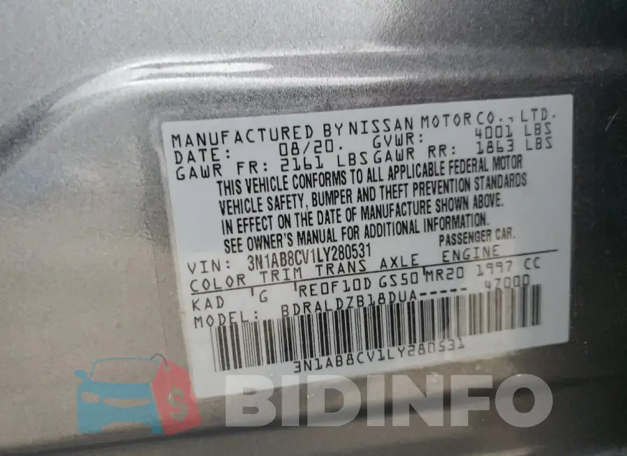 3N1AB8CV1LY280531 Photo# 12