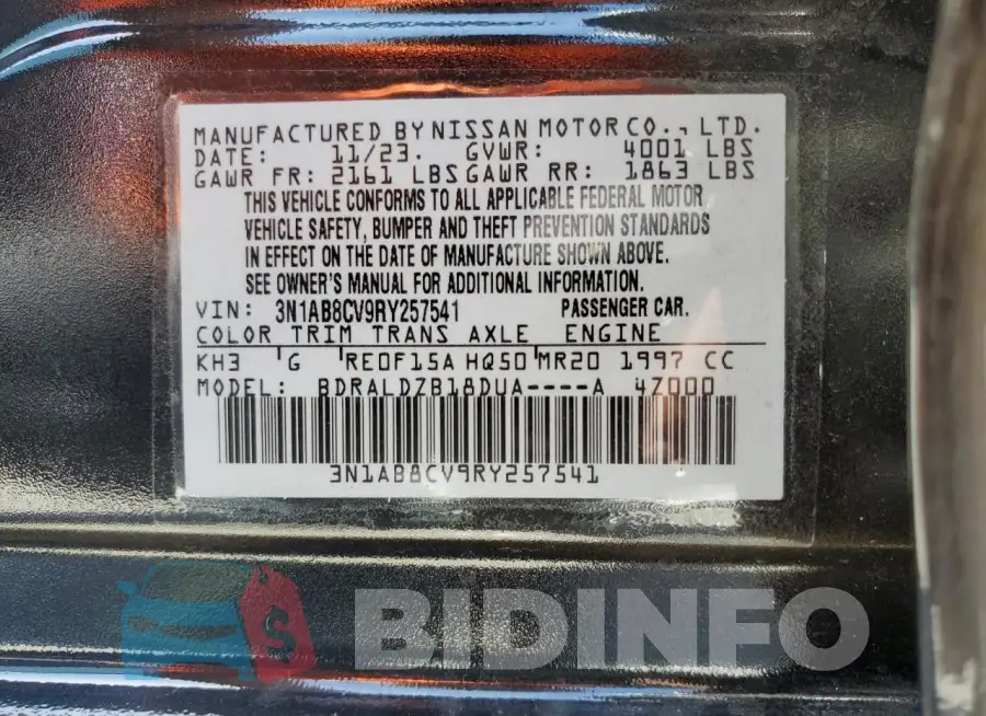 3N1AB8CV9RY257541 Photo# 12