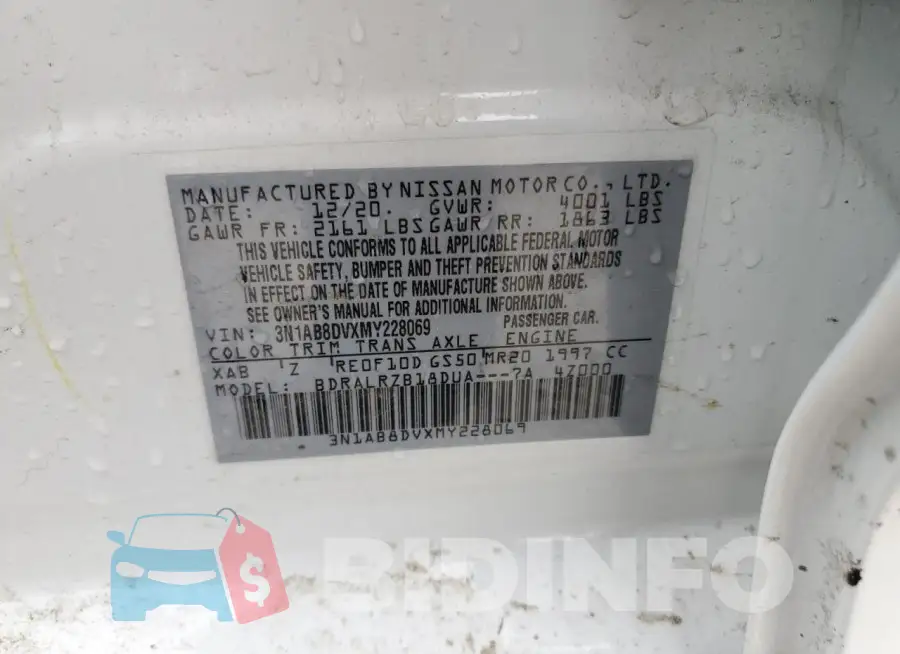 3N1AB8DVXMY228069 Photo# 12