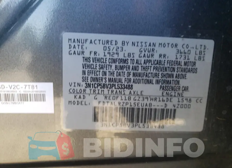 3N1CP5BV3PL533488 Photo# 12