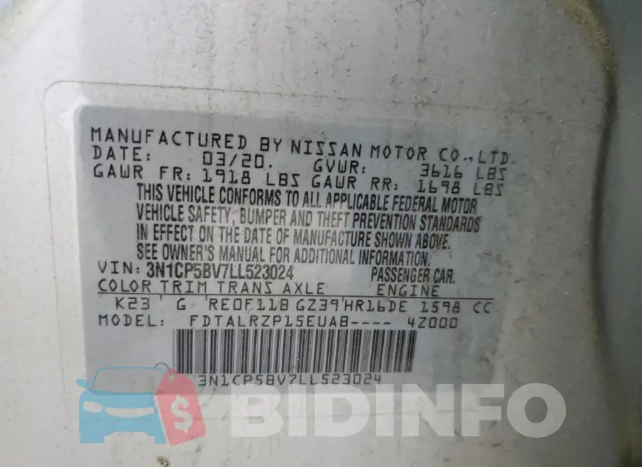3N1CP5BV7LL523024 Photo# 13