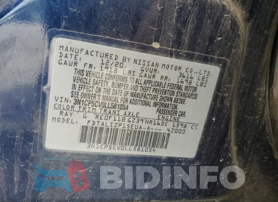 3N1CP5CV0LL581054 Photo# 12