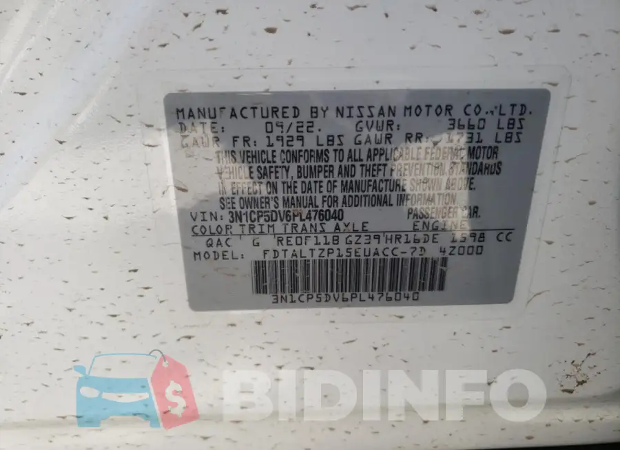 3N1CP5DV6PL476040 Photo# 12