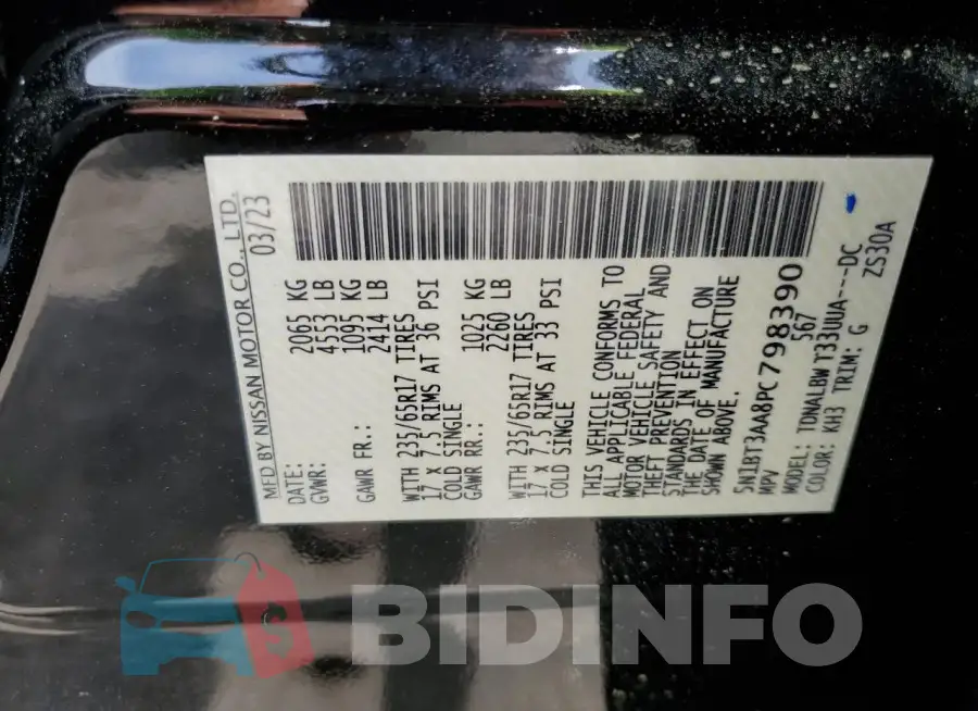 5N1BT3AA8PC798390 Photo# 12