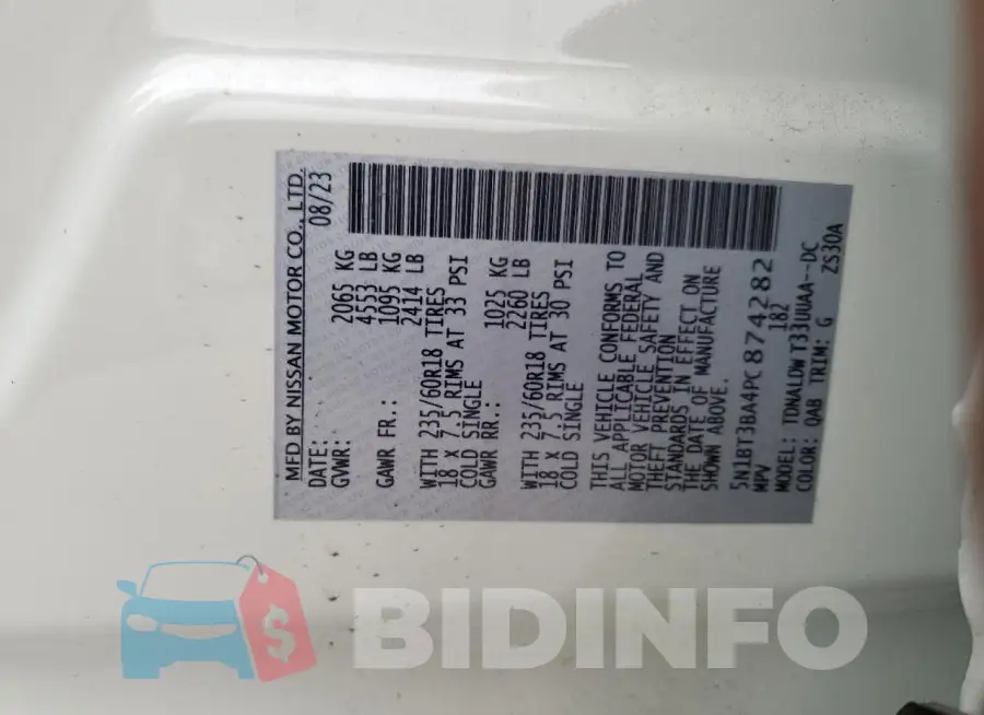 5N1BT3BA4PC874282 Photo# 13