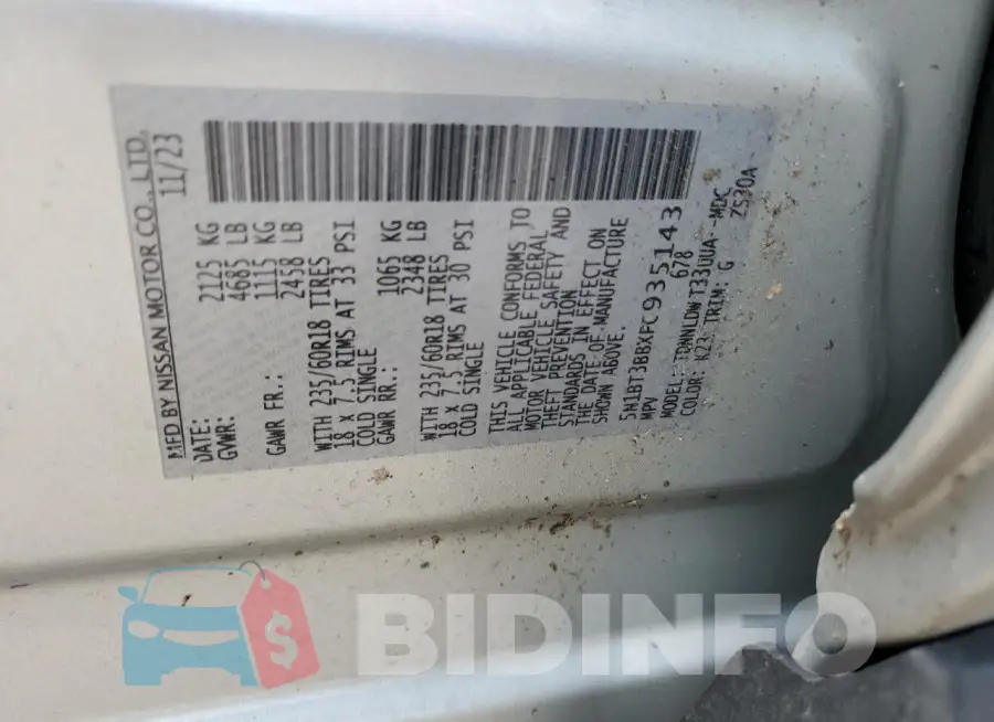 5N1BT3BBXPC935143 Photo# 14