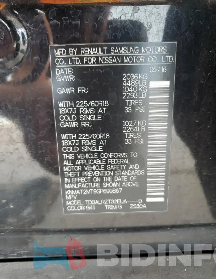 KNMAT2MT9GP699867 Photo# 13