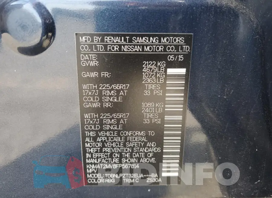 KNMAT2MV8FP567814 Photo# 12