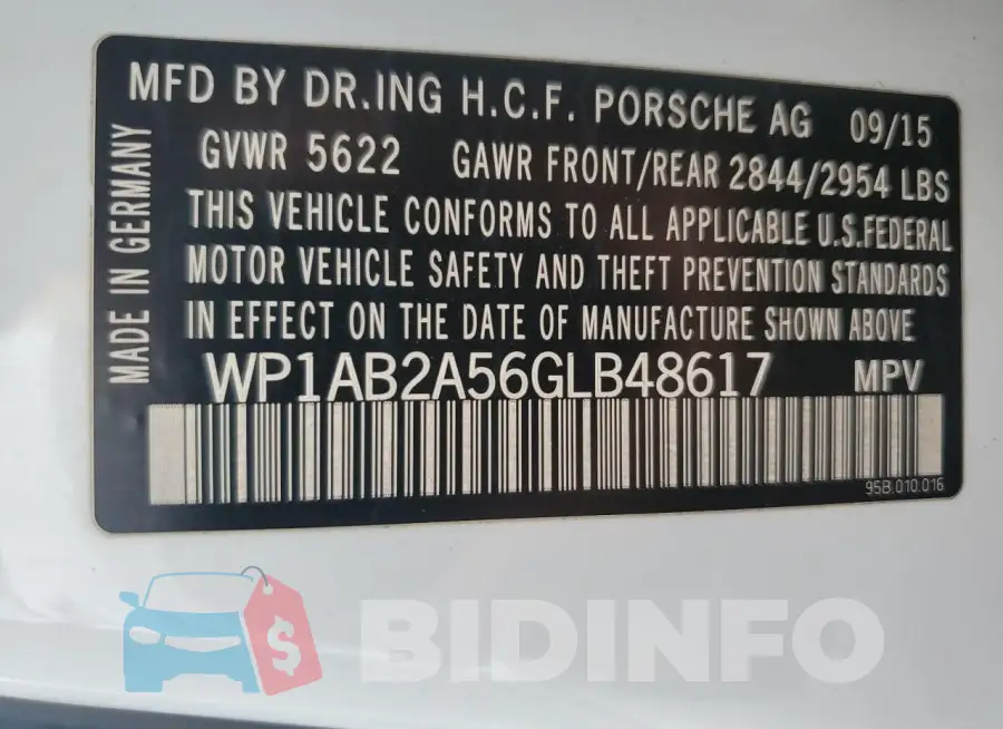 WP1AB2A56GLB48617 Photo# 14