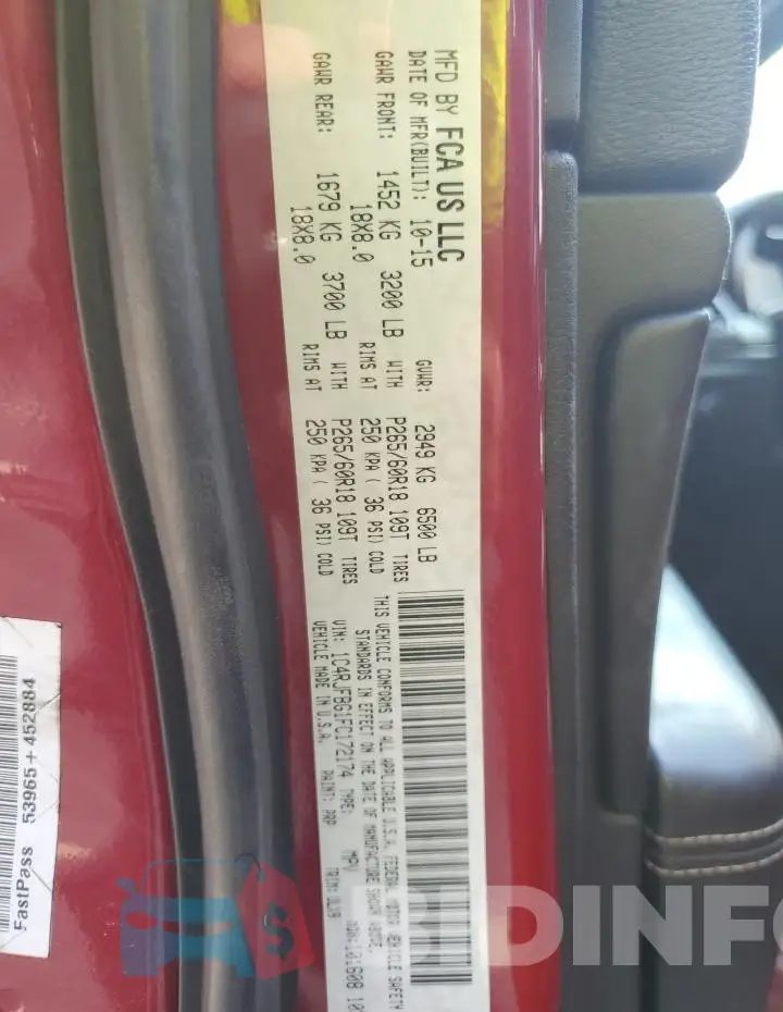 1C4RJFBG1FC172174 Photo# 13