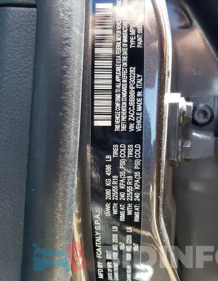 ZACCJBBB6HPG02282 Photo# 13