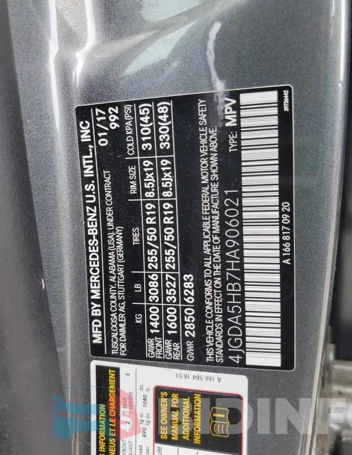 4JGDA5HB7HA906021 Photo# 13