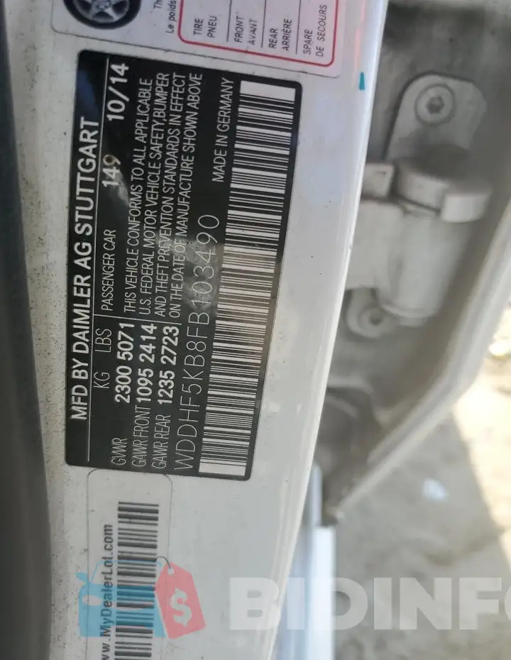 WDDHF5KB8FB103490 Photo# 12